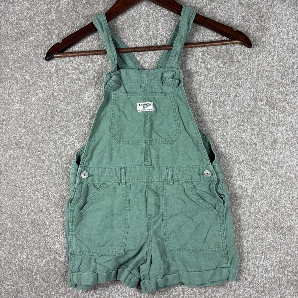 OshKosh Bgosh Kids Green Overalls Size 7 OSH11771-SSI